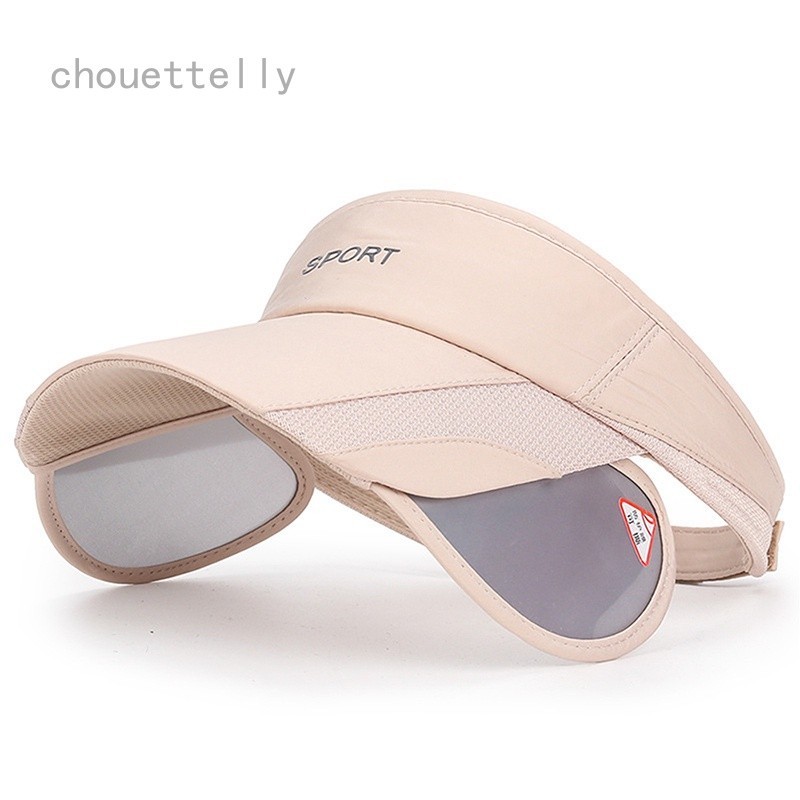 Summer Sun Visor Hat - Women Adjustable Golf Cap With Retractable Brim, UV Protection Beach/Tennis S