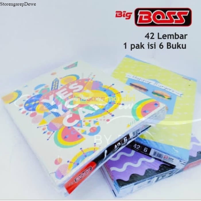 

BUKU TULIS BIG BOSS 42 LEMBAR - ISI 6 PCS buku tulis murah ori bigbos buku tulis anak buku sekolah buku garis buku 1 pack buku tulis