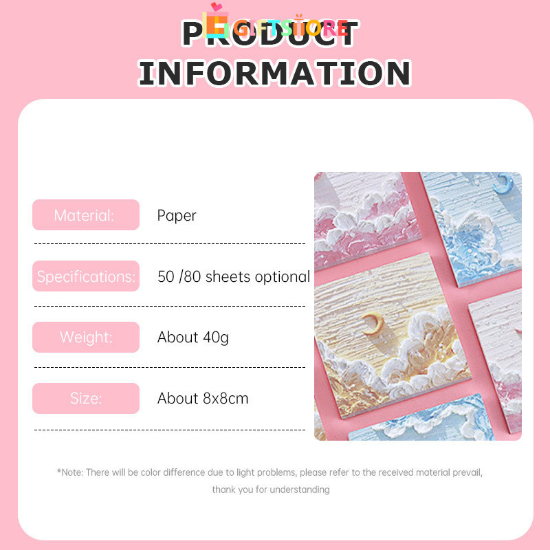 

✨CODLukisan Cat Minyak Pemandangan, Catatan Catatan Buku Besar Bahan Buku ,Besar Bahan Memo ,Buku Memo, yang Dapat Ditempel Kertas Memo-GS