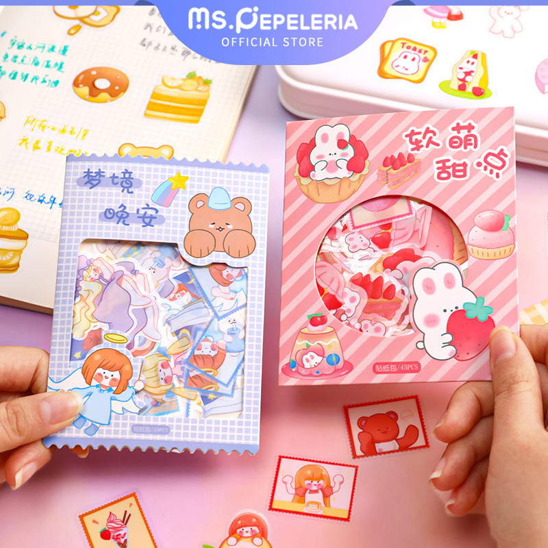 

Stiker 45 /stiker Diary Stickers ScrapbookingMakanan Penutup Lucu DIY Kartun Gadis Jantung Bahan Pola Stiker Dekorasi Alat Tulis Siswa-Ms.Pepeleria