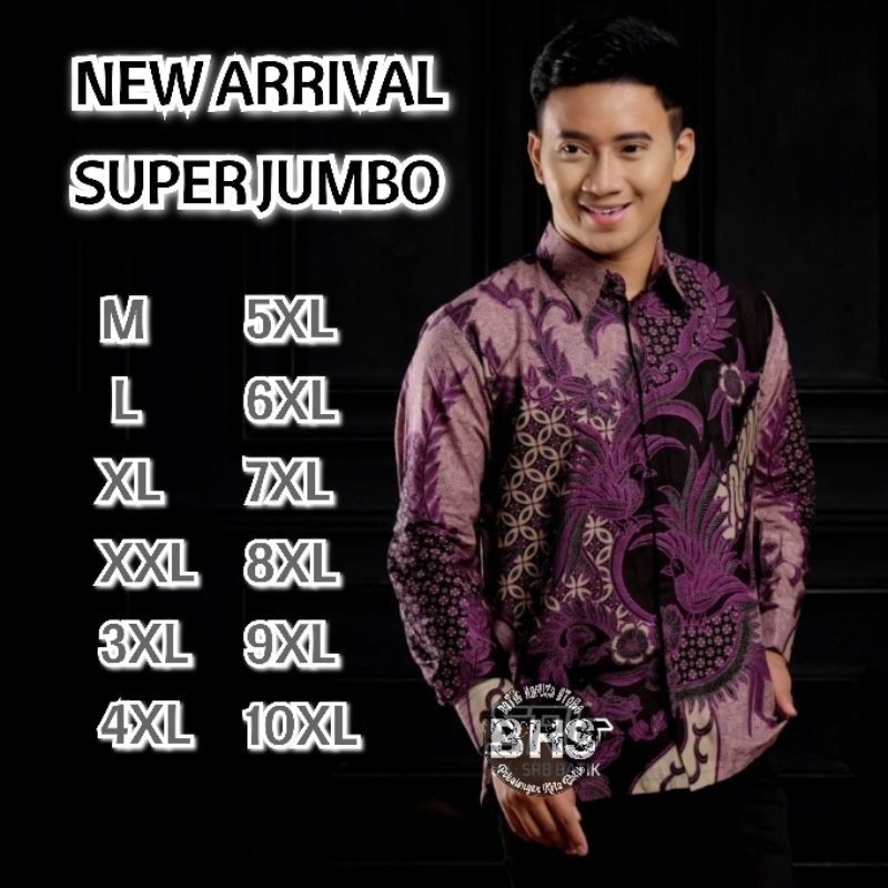 TERBARU BATIK JUMBO M L XL XXL 3XL 4XL 5XL 6XL 7XL 8XL 9XL 10XL TERBARU KEMEJA BATIK PRIA LENGAN PAN