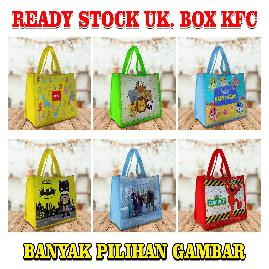 

Tas Ultah Ready Stok Landscape / Tas Ulang Tahun / Goodie Bag 50gsm tipis