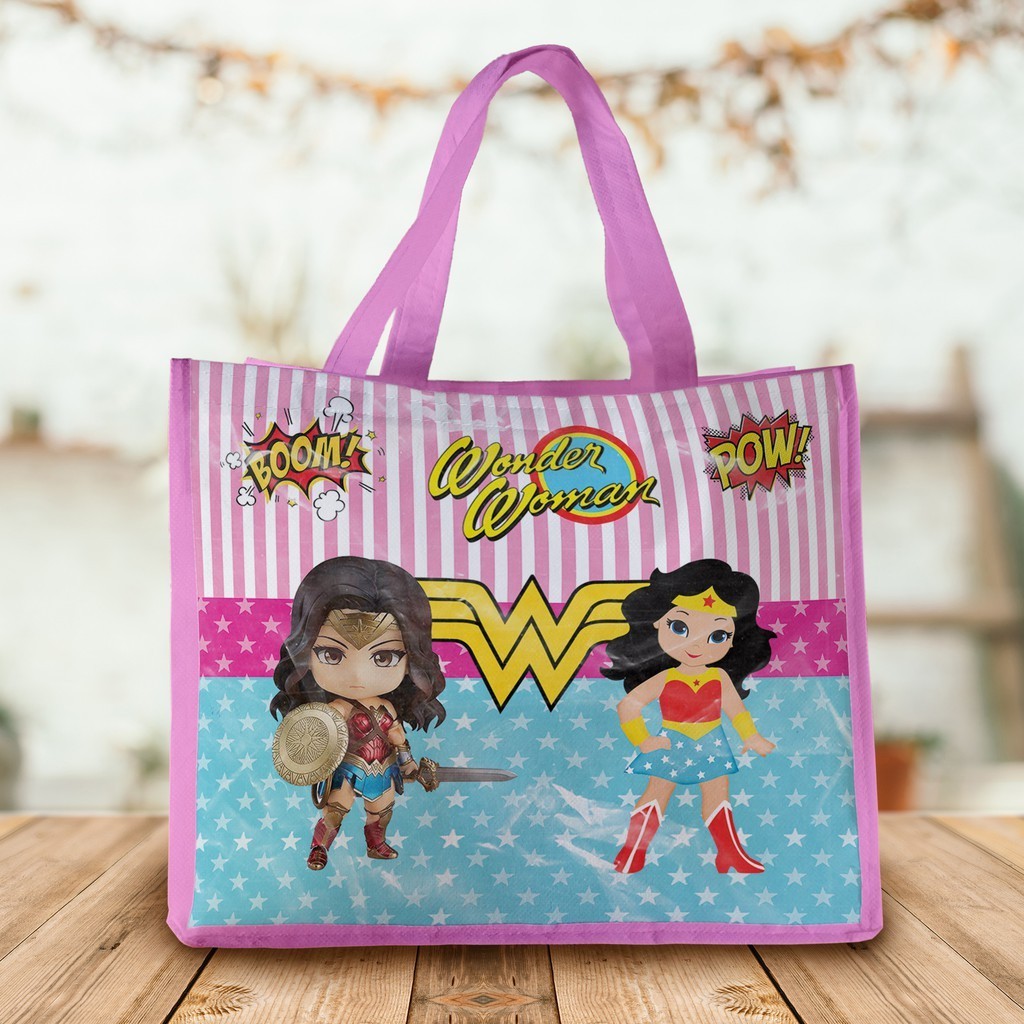 Tas Ultah Ready Stok Landscape / Tas Ulang Tahun / Goodie Bag WONDER WOMAN