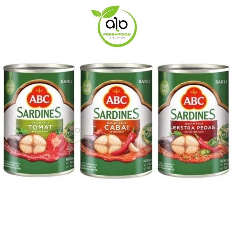 

Abc sardines extra pedas, tomat, Chili sauce 155 gram - ALO Fresh Food