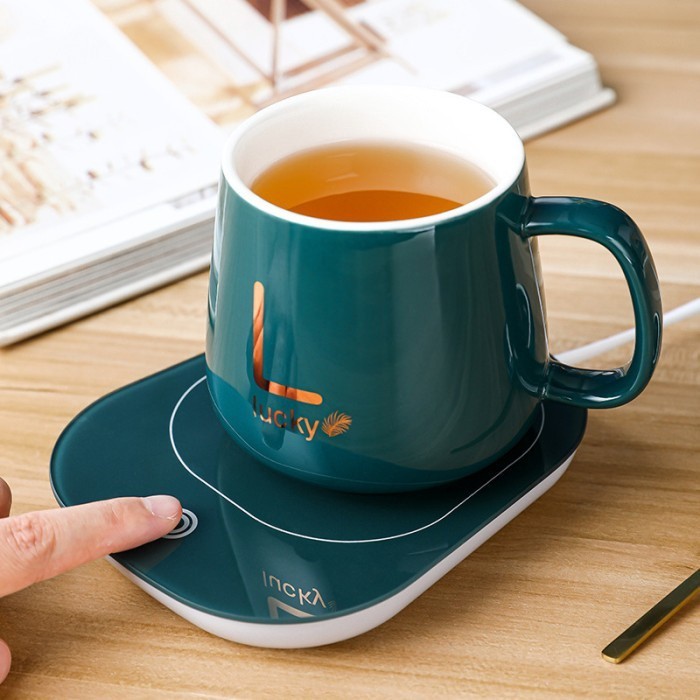 Cangkir Keramik Mug Listrik Pemanas Air Teh Kopi Portable