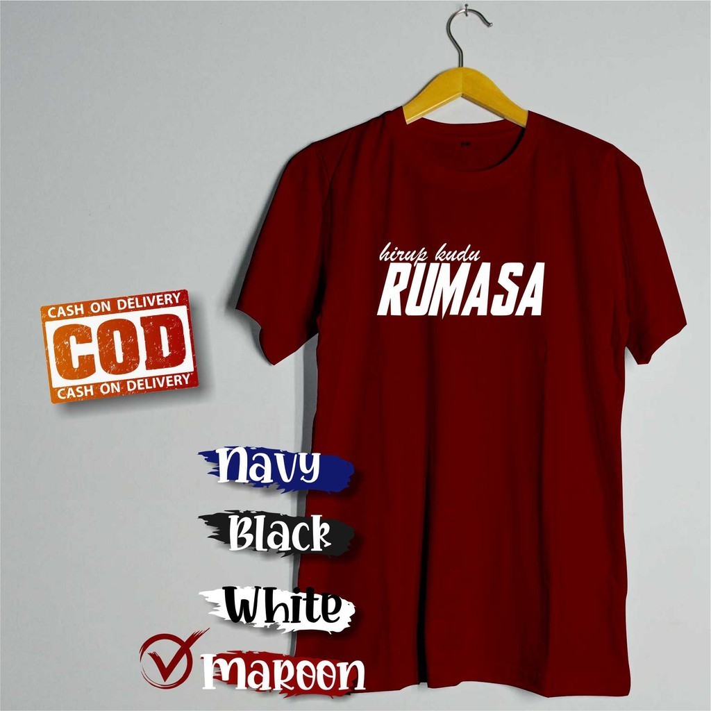 kaos hirup kudu rumasa  kaos distro  kaos kata kata keren  kaos pria alvi store20 kaos bandung sunda