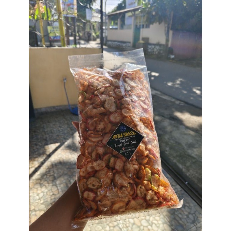 

27Cemilan 1KG SEBLAK KERING BULAT BANTET DAUN JERUK MEGA SNACK COD