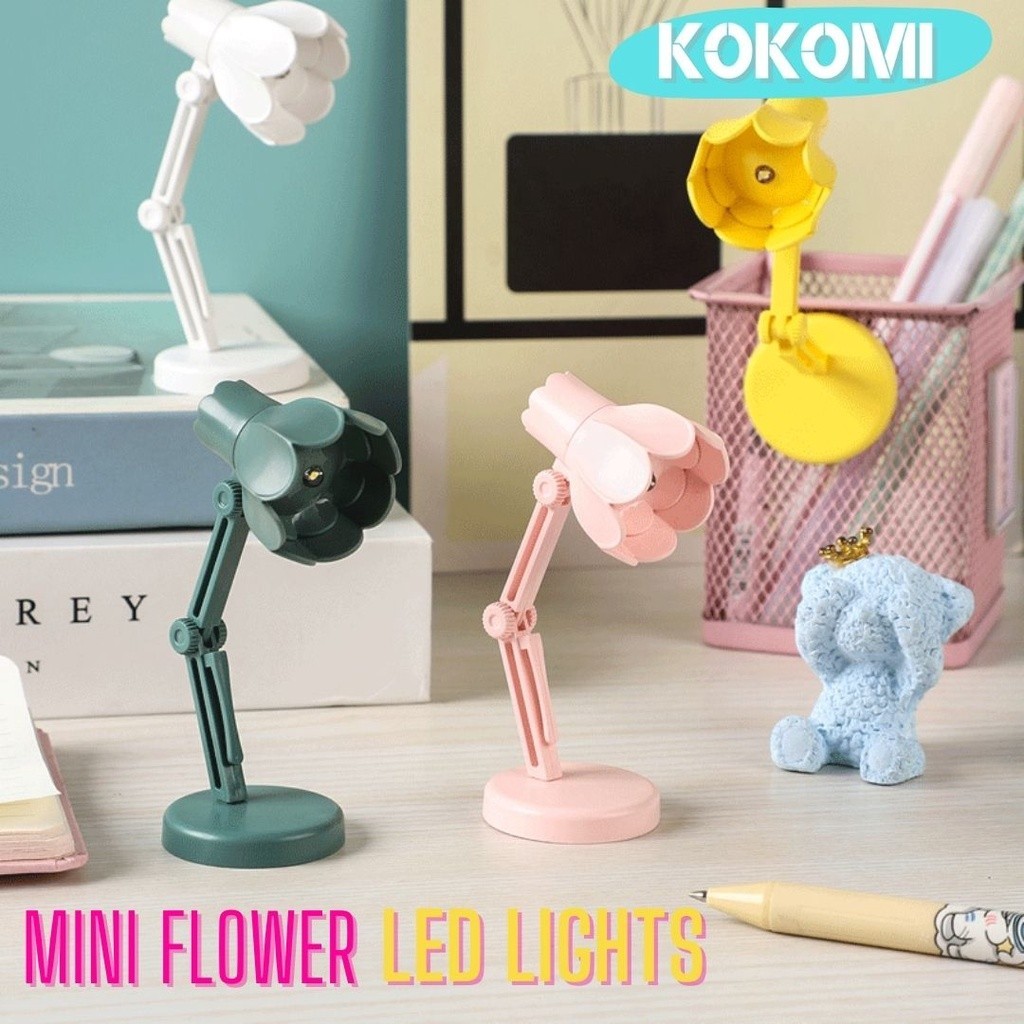 KOKOMI MINI FLOWER Lamp LED Lampu Arsitek Belajar Anak Lampu Jepit Mini Lampu Baca Terang Lampu LED