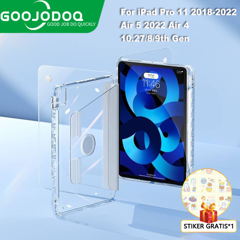 Goojodoq Acrylic fully transparent Casing iPad For iPad Air 4 Air 5 Case for iPad Pro 11 12.9 Cover 
