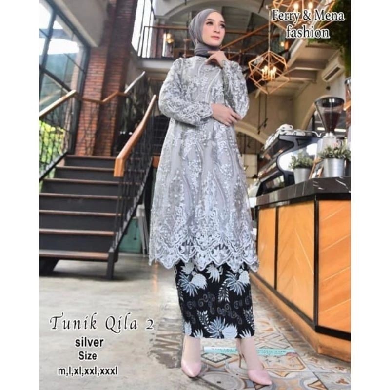 Baju Kebaya Tunik Tulle Jumbo Ld 130/ GAMIS MODEL BARU MURAH
