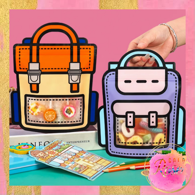 

ℛ - 6254 Plastik Bungkusan Ziplock Model Standing / Kemasan Hampers Goodie Bag Lucu / Tas Zip Hadiah atau Souvenir Ulang Tahun