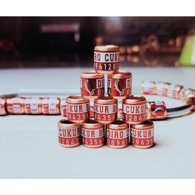 25 biji Ring burung murai Burung kecer Burung Love bird Burung perkutut ( pesan Nama+ No hp)