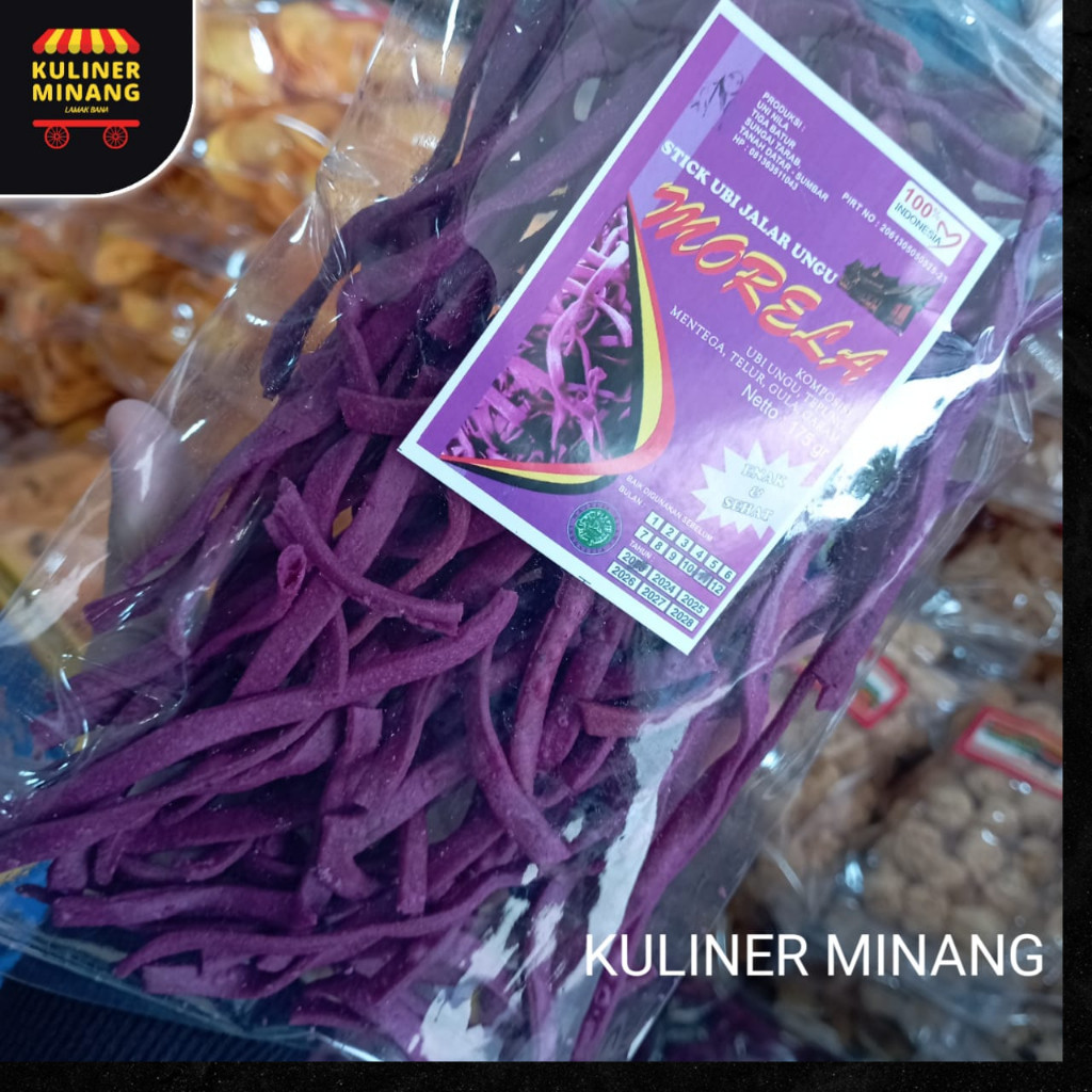 

stik Tunjuak ubi ungu unggu Cemilan Khas Kuliner Minang