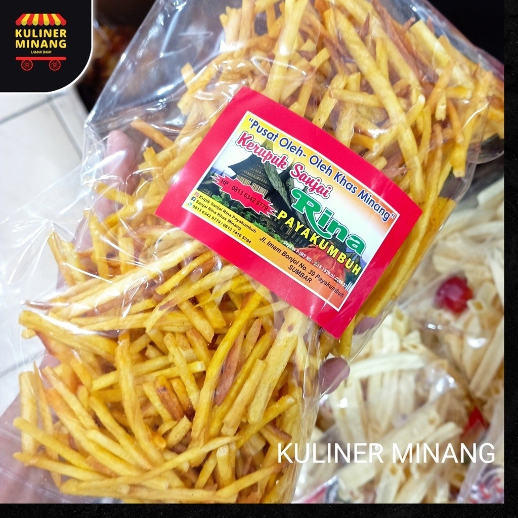 

Sanjai lidi 250g kuning Balado Kunyit Rina