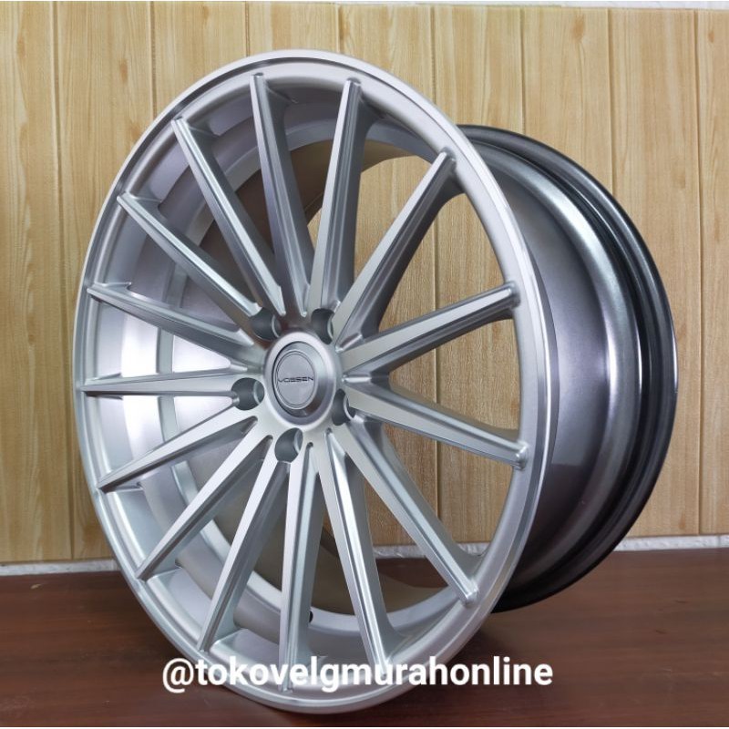 promo spesial Tvmo velg Mobil Ring 18 Belang hole 5 Vossen VFS2 Hyper Silver (4pcs)