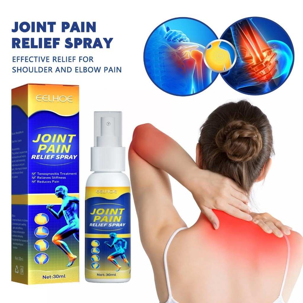 EELHOE Joint Pain Relief Spray 30ml Joint Pain Spray Lumbar Cold Compress Pain Killer Spray Pain Rel
