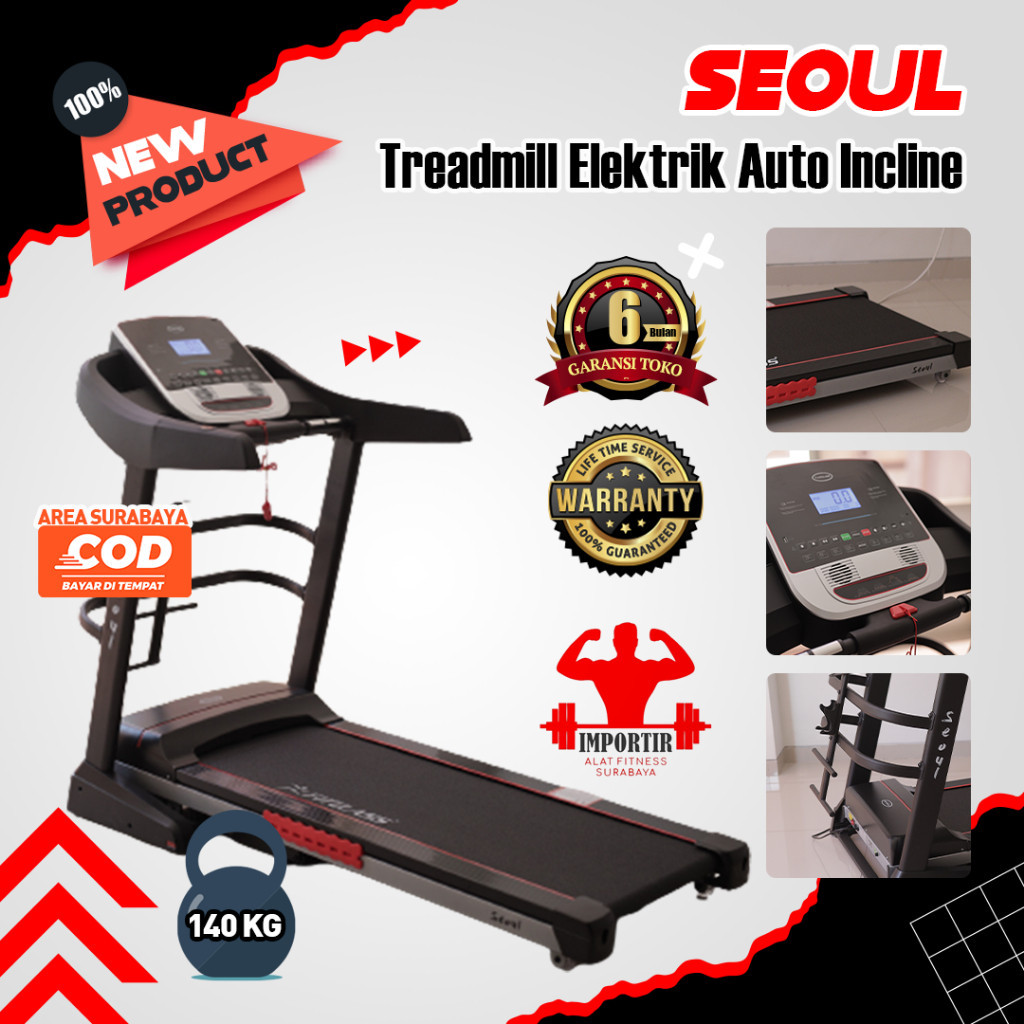 Alat Olahraga Treadmill elektrik Seoul Alat lari olahraga treadmill
