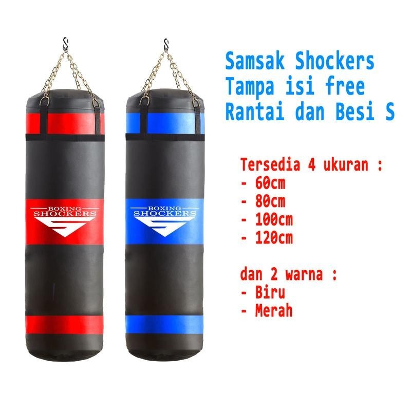 -Samsak Tinju Gantung Shockers Boxing MMA Alat Tinju Samsak Berdiri Samsak Gantung