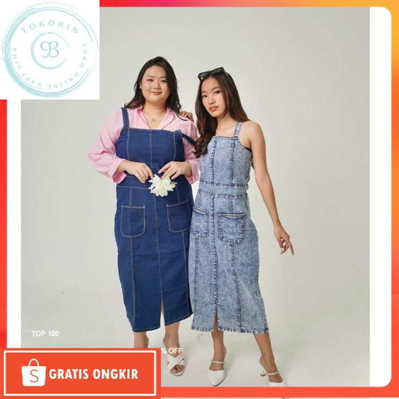 One Set Terkini / LUCYA MIDI OVERALL WANITA NORMAL DAN JUMBO