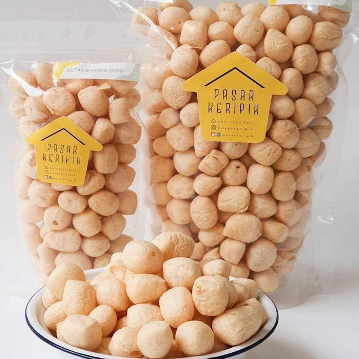 

PROMO/JAJAN PASAR/ Pasar Keripik Kerupuk Getas Bangka Ikan Tenggiri Premium - Size Kecil 70g