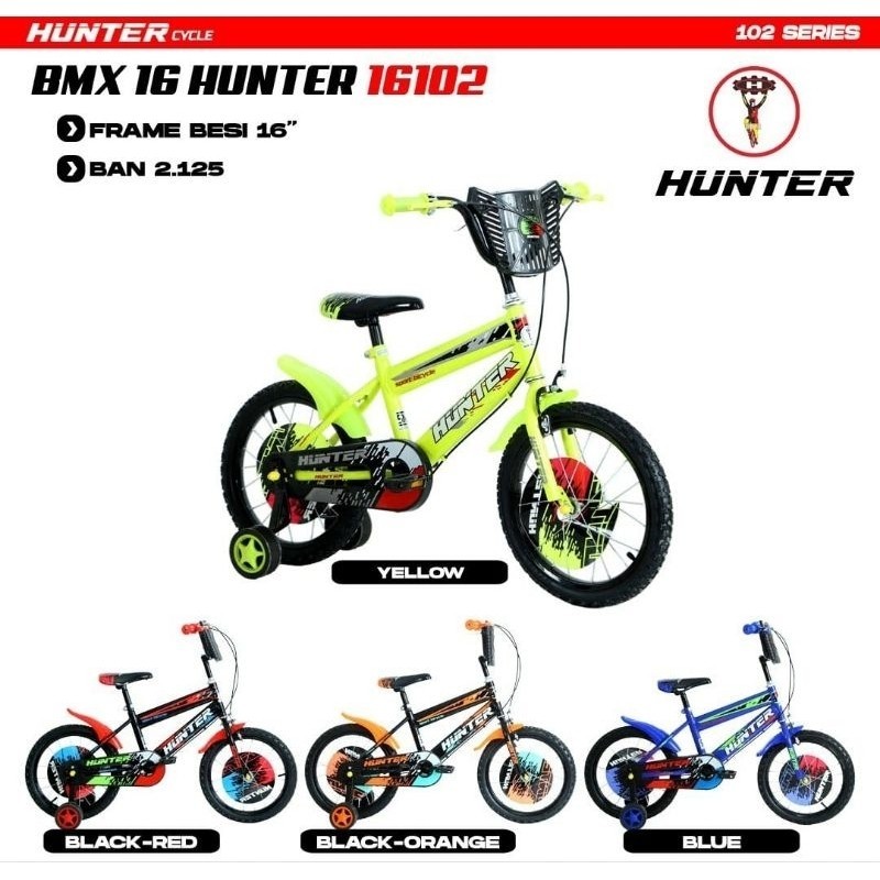 SEPEDA ANAK BMX 12 / 16 / 18 INCH HUNTER 102 / MARSBIKE BAN POMPA 2.125 / 2.5 MARS BIKE SNI MURAH FR