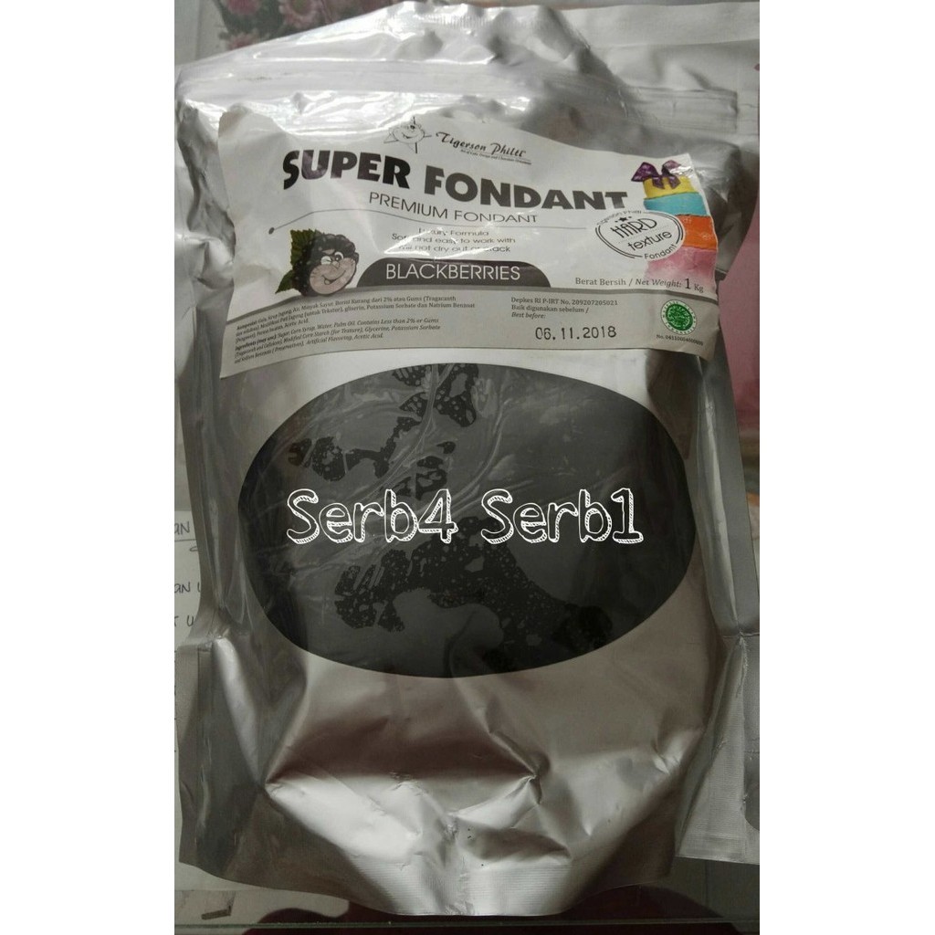 

Best Seller- Super Fondant / Fondan Premium warna Hitam merk Tigerson