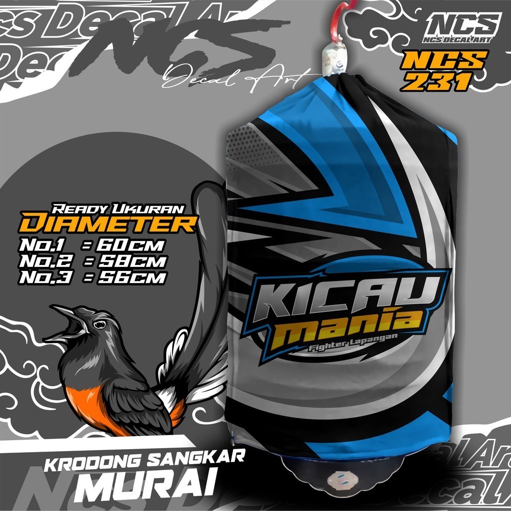 Kerodong MURAI BATU Motif Krodong SANGKAR murai batu Penutup sangkar Mengatasi OB Murai - NCS