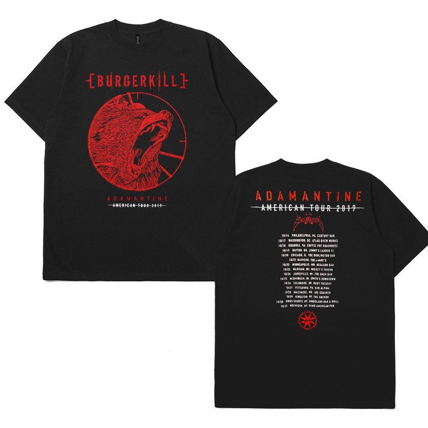 BAND - Burgerkill Adamantine tour American 2019 - T shirt Kaos Cotton Combed 24s