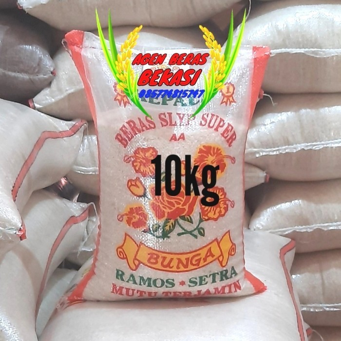 

BERAS MEDIUM SETRA RAMOS CAP BUNGA 10KG MURAH - 10 LITER