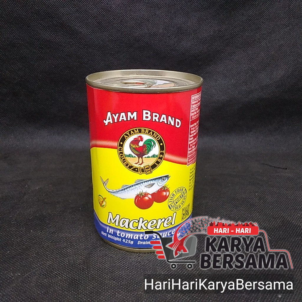 

AYAM BRAND MAKANAN KALENG IKAN MACKEREL SAUS TOMAT 425GR