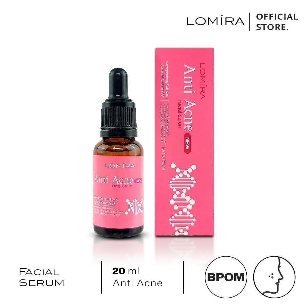 LOMIRA Anti Acne Facial Serum 20 ML Serum Wajah Anti Jerawat BPOM