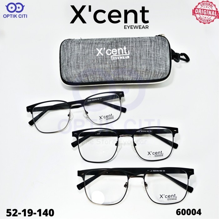 Frame Kacamata Kotak Pria Wanita Original Xcent 60004 ada Pegas Ringan
