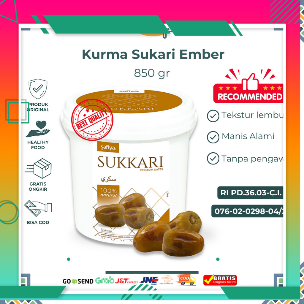 

Kurma Sukari Ember 850 gram Original Premium asli