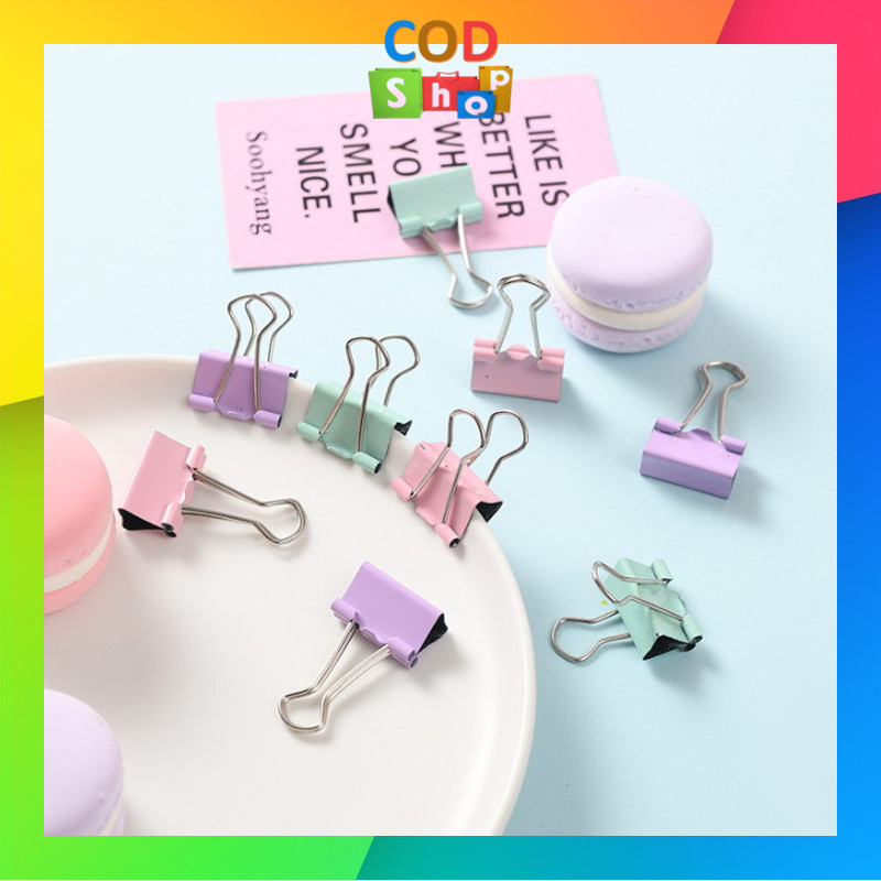 

COD - S6244 Klip Penjepit Kertas File / Paper Clip Polos / 20 PCS Paper Clip Warna Pastel / Stationery Set Klip Blinder