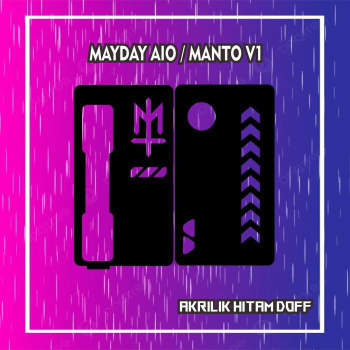 Backdoor Akrilik Mayday Aio / M4nt0 V1 Panel Akrilik Clear, Hitam Doff - HITAM DOFF by Ultimate Cust