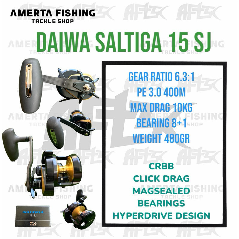 REEL PANCING / REEL OVERHEAD DAIWA SALTIGA 15 SJ ( SLOW JIGGING )