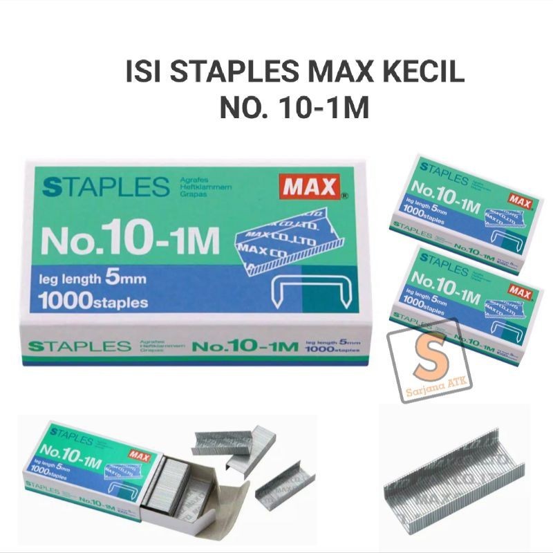 

ISI STAPLES MAX KECIL NO.10-1M / REFILLSTAPLER