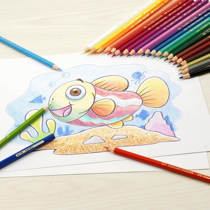 

✨LARIS✨ -Pensil warna Classic Faber Castell 24