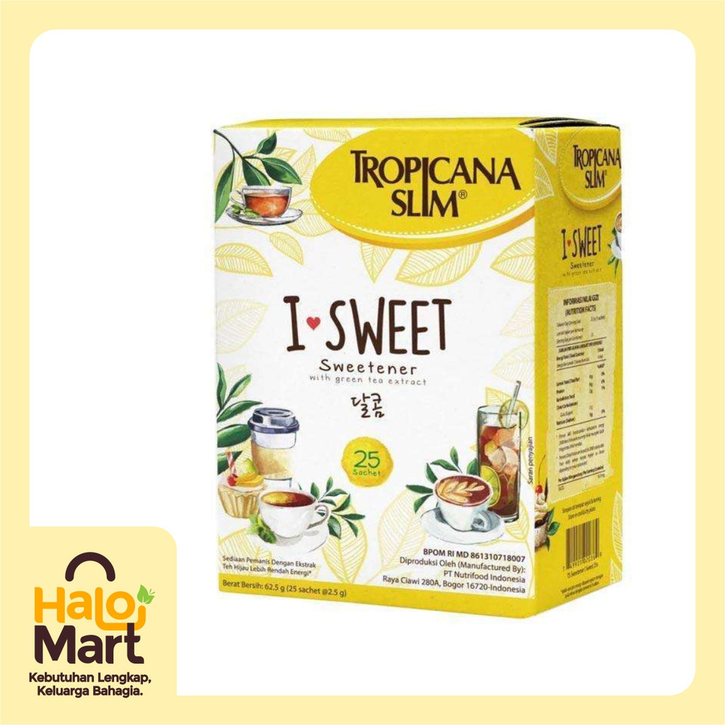 

Tropicana Slim I Sweet Sweetener Gula [2.5 g/ 25 Sachet]