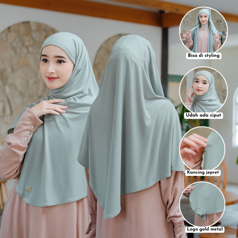 Kyra JERSEY Jilbab instan plus inner / Jilbab Instan / Jilbab segitiga inner / Segitiga Inner JERSEY