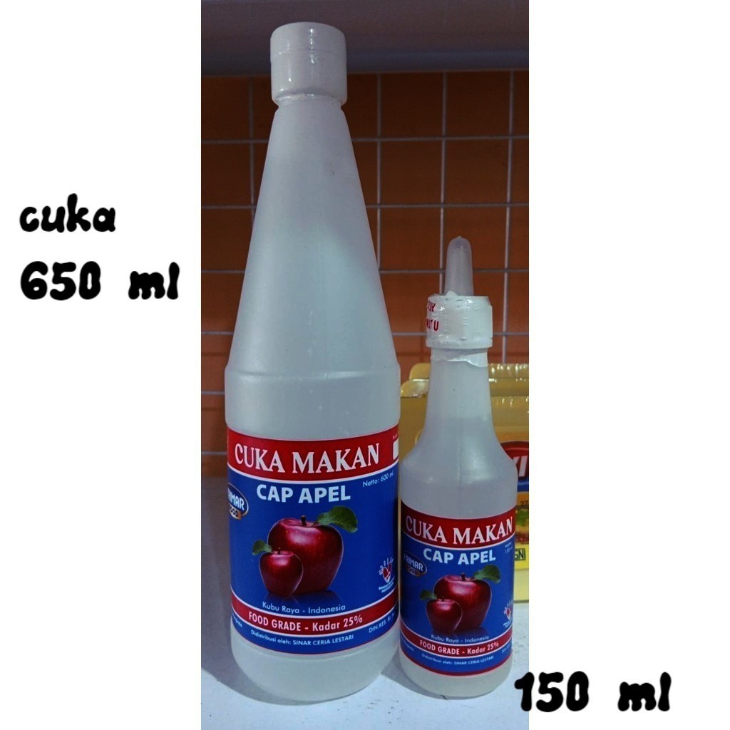 

Cuka Botol 650ml / Cuka untuk Makan Cap Apel 650 ml