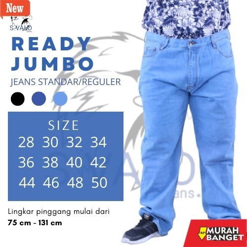 Denim Pria Jumbo S.VALO Original - Celana Jeans Standar Pria Big Size Jumbo Termurah terlaris Ukuran