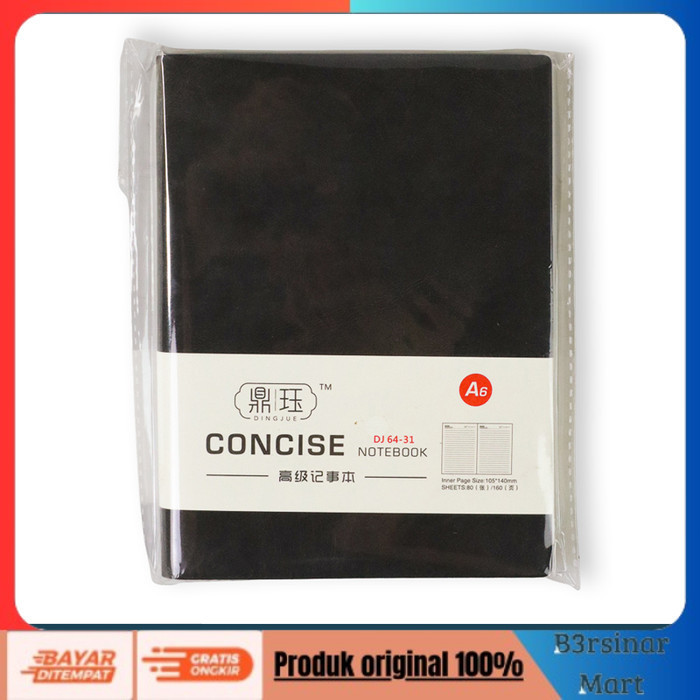 

[KUALITAS TERBAIK] MOVIO Business Notebook - Buku Catatan Bisnis / Buku Tulis / Buku A5 - A6 - Black