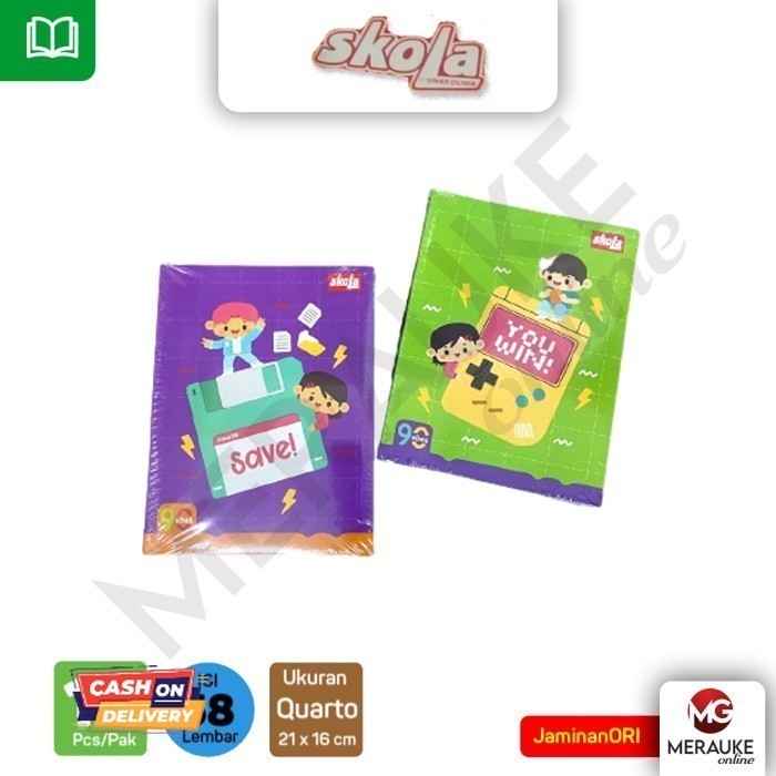 

✨LARIS✨ -Buku Tulis SKOLA 58 Lembar (1 Pack isi 10 Buku)