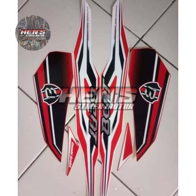 Stiker motor honda beat cbs-iss 2019 merah putih