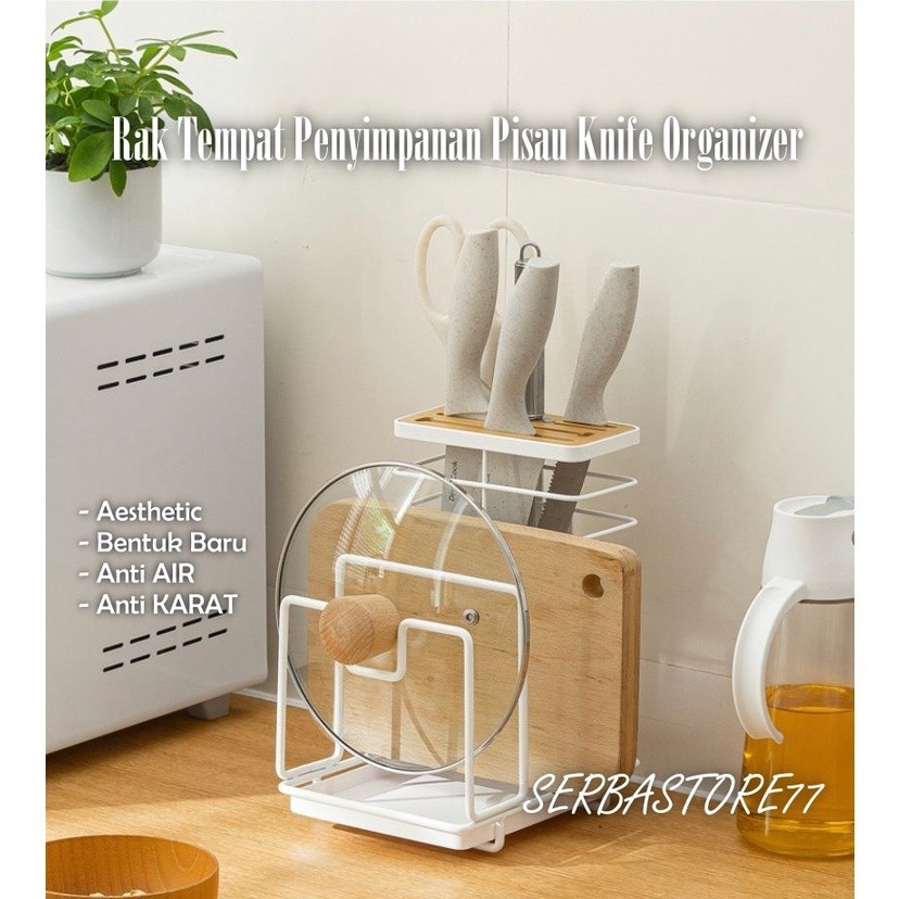 Tempat Pisau Talenan Dapur Set Dan Peralatan Aesthetic Murah Tutup Panci Unik Lucu Estetik Import Se