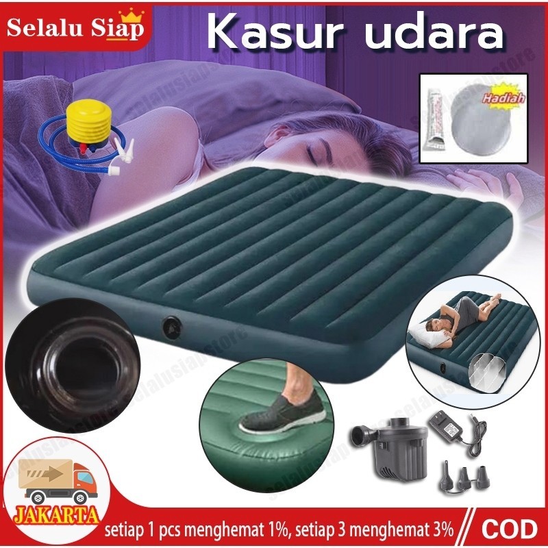 Air Bed/Kasur Angin Queen/kasur angin intex/kasur angin camping/kasur angin otomatis viral/kasur