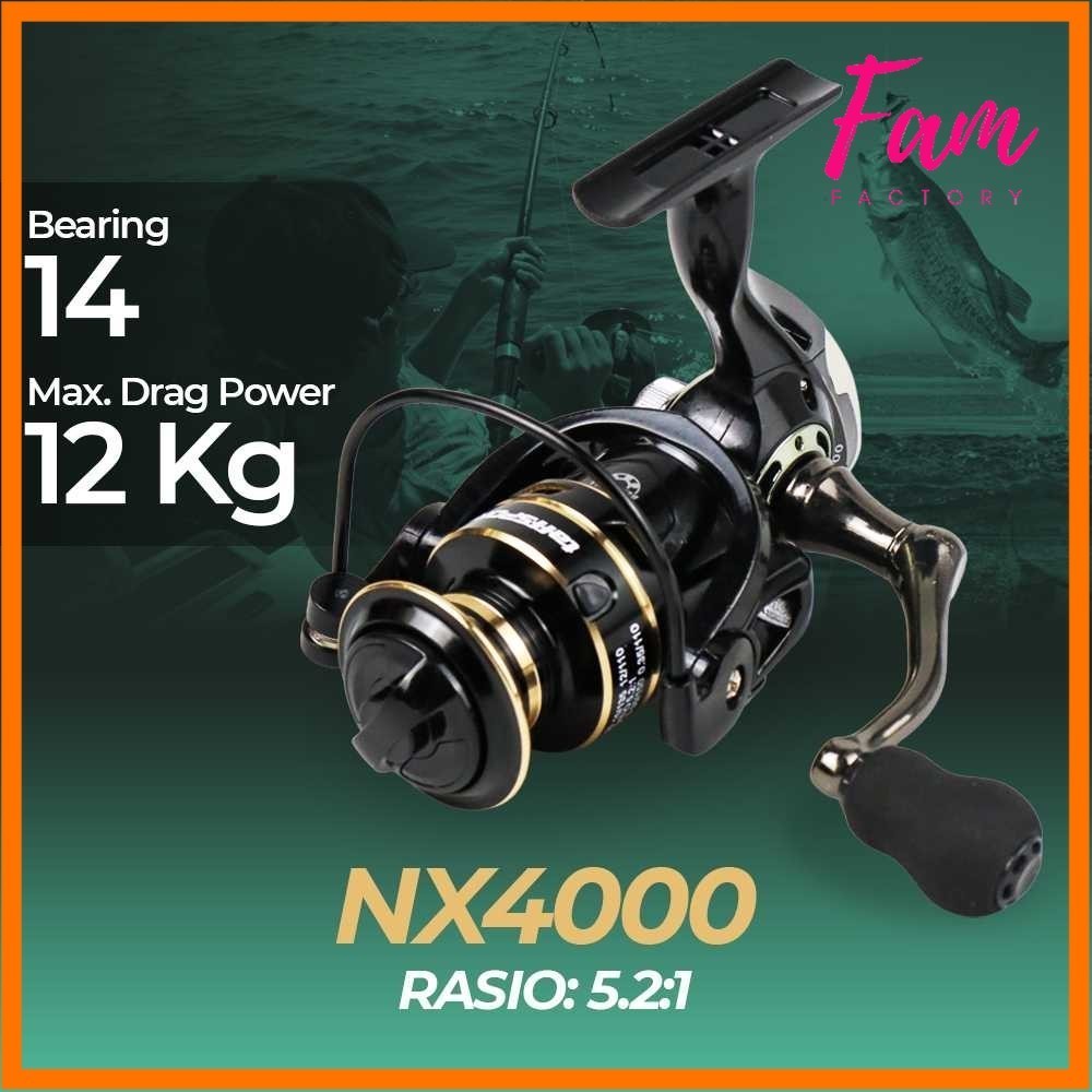 Promo Termurah Gold Sharking NX4000 Metal Reel Fishing Reel 5.2:1 TaffSPORT