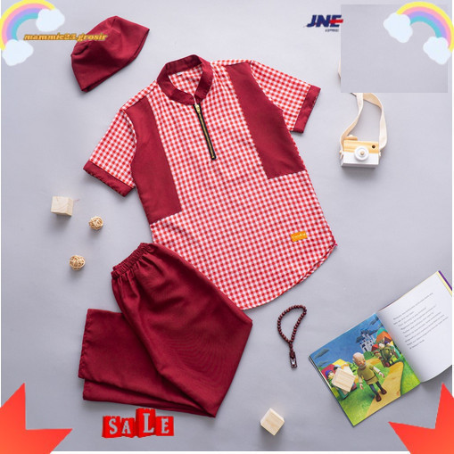 PROMO-Baju Koko Anak Laki Laki + Baju Anak Laki Laki Maroko 29 - Biru, XXS