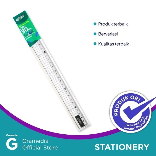 

Gramedia Surabaya - Estudee Stainless Side Ruler 30Cm Es-R18006